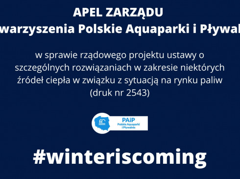 Apel Stowarzyszenia Polskie Aquaparki i Pływalnie w sprawie cen energii