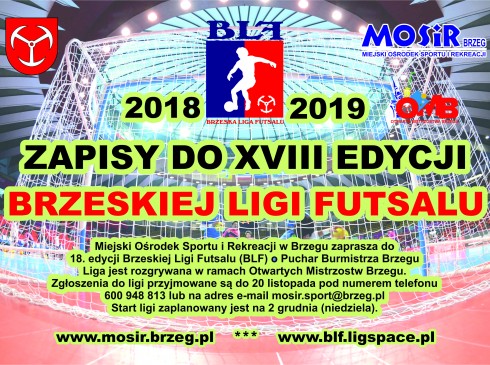 Zgłoszenia do Brzeskiej Ligi Futsalu